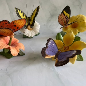 Vintage Porcelain Butterflies by Franklin Mint Special Edition 1985 image 2