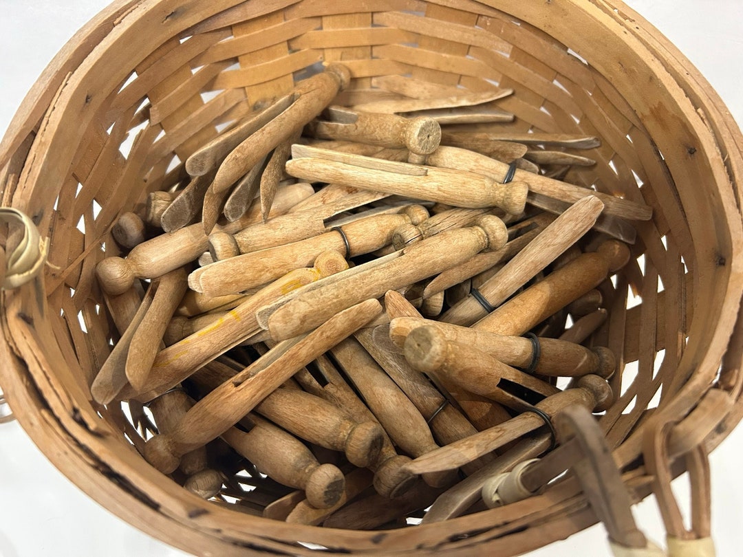 Vintage Wooden Clothespins in Bundles of Seven 7 - Etsy