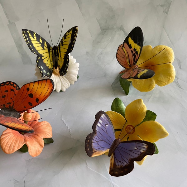 Vintage porseleinen vlinders van Franklin Mint Special Edition 1985