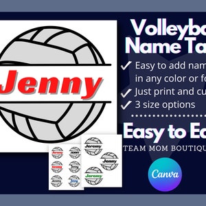 Volleyball Name Tags | Volleyball Printables | Volleyball Team Ideas ...