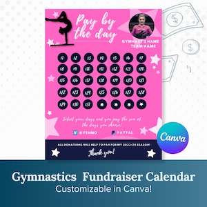 Gymnastics Calendar Fundraiser | Gymnastics Fundraiser | Gymnastics Team Ideas
