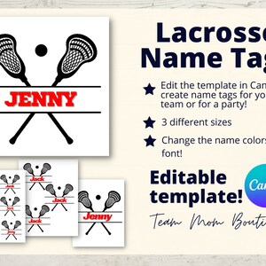Lacrosse Name Tags | Lacrosse Printables | Lacrosseteam Ideas ...