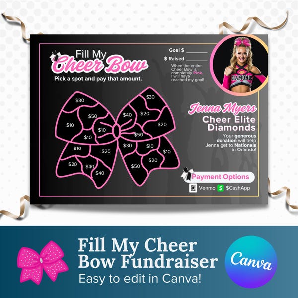 Cheer Bow Fundraiser Etsy