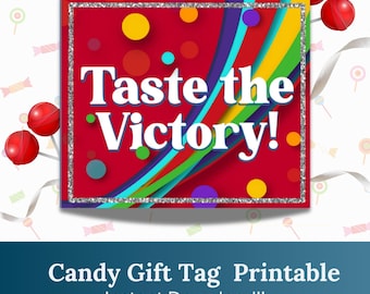 Taste the Victory Team Gift Tags | Skittles Printable (Digital Download)