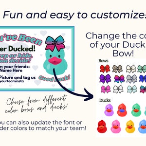 Cheer Duck Tag Editable Ducks Tags Cheer Printables You've Been Cheer Ducked image 4