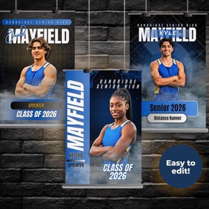 Track and Field Senior Poster Template | Senior Night Banner