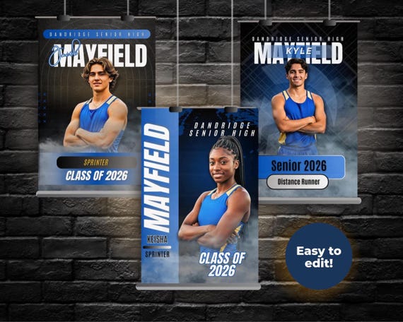 Track and Field Senior Poster Template | Senior Night Banner