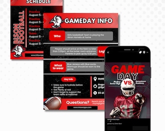 Team Management Bundle | Team Schedule Templates | Coach Communication Graphics | Parent Digital Kit