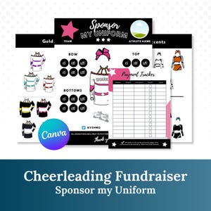 Cheerleading Fundraiser | Sponsor My Cheer Uniform | Cheer Team Ideas| Editable Cheer Template