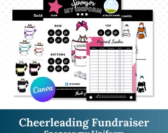 Cheerleading Fundraiser | Sponsor My Cheer Uniform | Cheer Team Ideas| Editable Cheer Template