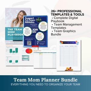 Team Mom Planner Bundle: Sports Management Kit (Digital Download)