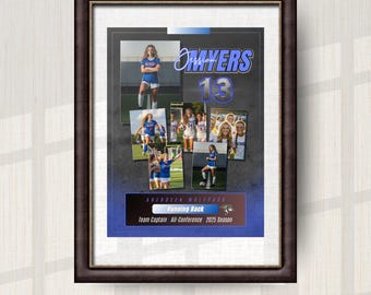 Editable Soccer Poster Template – Senior Night Memory Collage