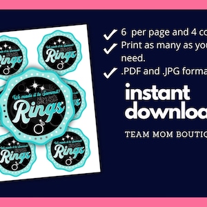 Cheer Printables | Cheer Team Gift| Summit Ring Printable | Candy Team Gift Idea | Ring Pop Gift Tag | Summit 2023