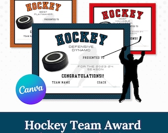 Hockey Award Certificate | Hockey Printables | HockeyTemplates