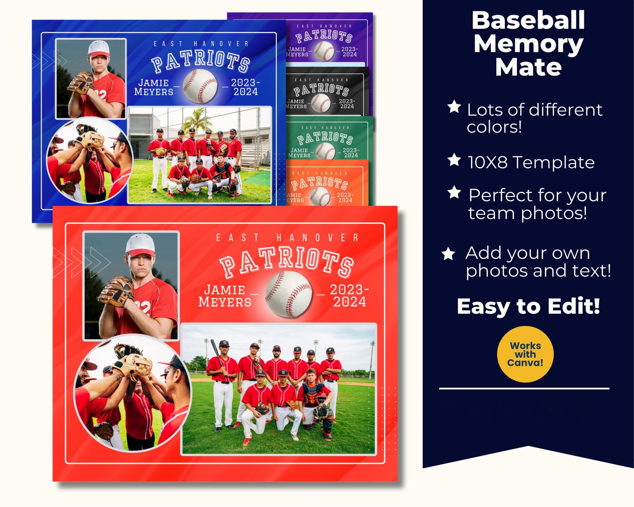 Baseball Memory Mate | Baseball Templates - Etsy