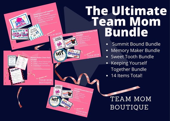 Cheer Printables Bundle Gift for Cheer Team Cheer Comp - Etsy
