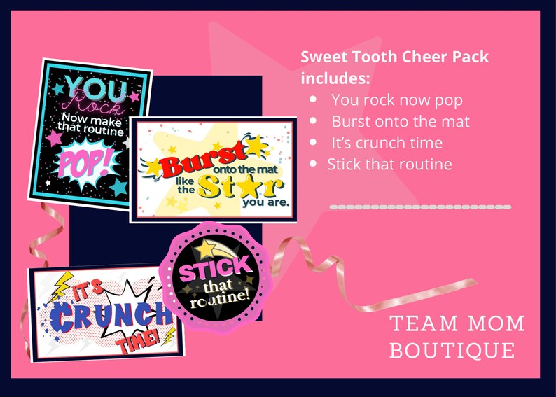 Cheer Printables Bundle Gift for Cheer Team Cheer Comp - Etsy