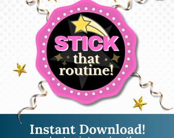 Cheer Printables | Team Gift Ideas | Stick that Routine| Pixy Stix Gift