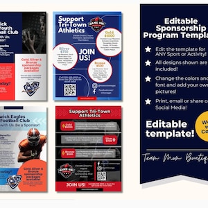 Customizable Sponsorship Template for Teams & Programs - Editable Design – Works with Canva