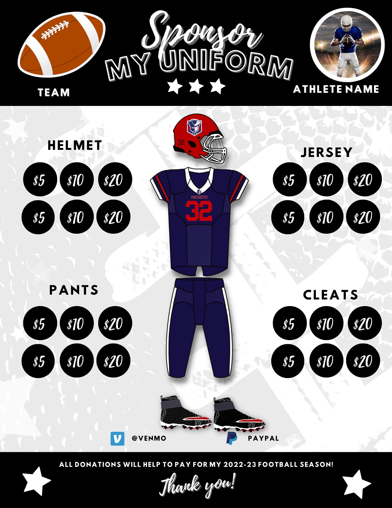 Football Fundraiser Sponsor My Uniform Football Team Ideas Etsy football-fundraiser-sponsor-my-uniform-football-team-ideas-etsy
