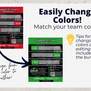 Plantilla de patrocinio personalizable para equipos y programas - Diseño editable - Compatible con Canva imagen 2