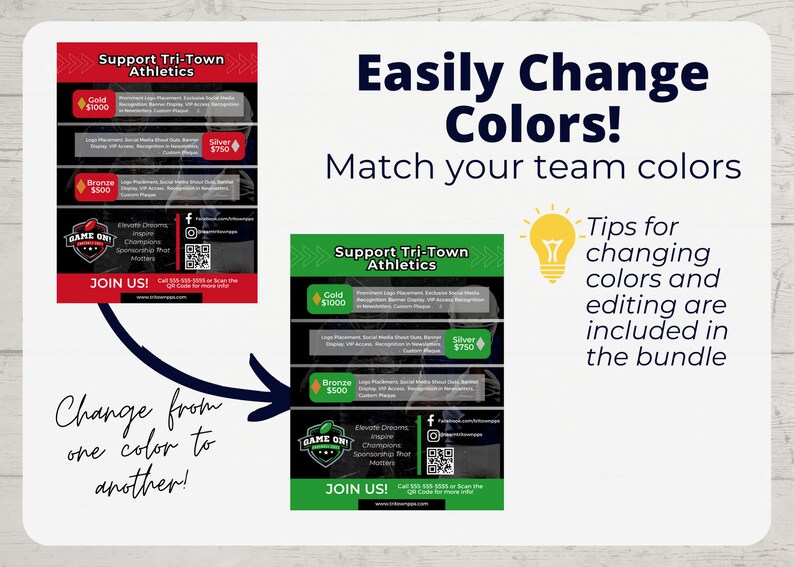 Plantilla de patrocinio personalizable para equipos y programas - Diseño editable - Compatible con Canva imagen 2