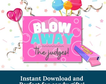 Cheer Team Gift Tag Printable | Blow Away the Judges (Digital Download)