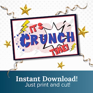 Cheer Printables | Candy Favor Tag | It&#39;s Crunch Time