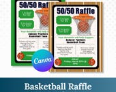 Basketball Raffle Flyer Template: Editable Sports Fundraiser (Digital Download)