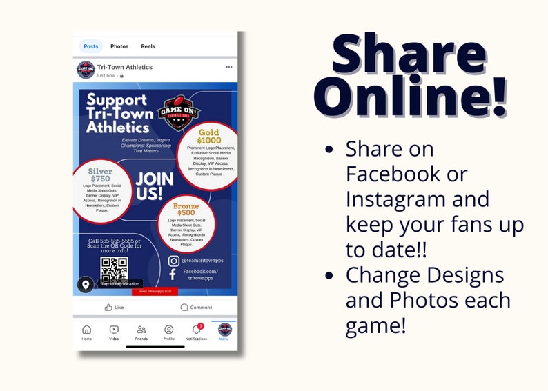 Plantilla de patrocinio personalizable para equipos y programas - Diseño editable - Compatible con Canva imagen 3