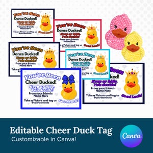 Médaille de canard Cheer | Étiquettes modifiables pour canards | Imprimables Cheer | Vous avez été applaudi !