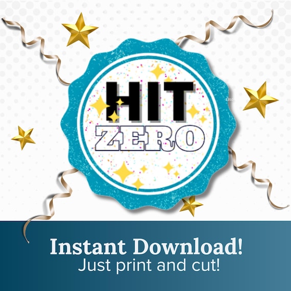 Hit Zero Team Gift Tag | Cheer Printables (Digital Download)