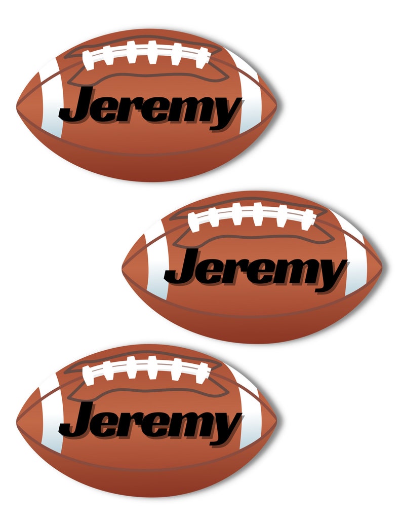 Football Name Tags Football Printables Football Team Ideas Etsy
