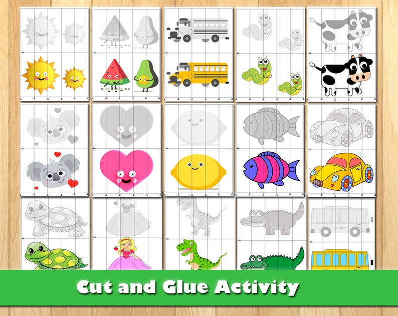Cut and Glue Activities Cut and Paste Worksheets 38 Printable Pages ...