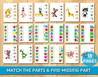 Juego de correspondencias: encontrar piezas faltantes, abejas ocupadas, educación especial, escuela en casa, Montessori