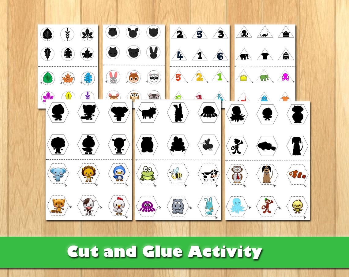 Cut and Glue Activities Cut and Paste Worksheets 38 Printable Pages ...
