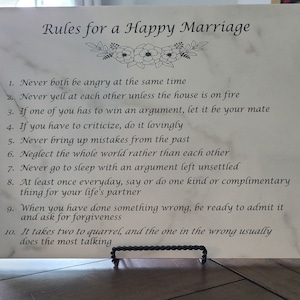 Rules for a Happy Marriage