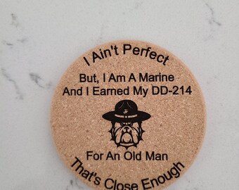 USMC Cork Coaster (Set of 5)
