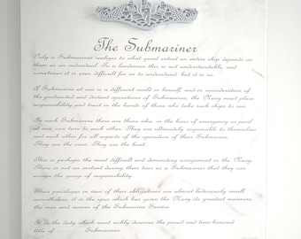 The Naval Submariner Plaque