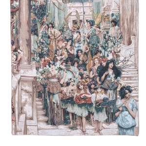 Tapisserie Murale Vintage - Paysage Floral - 127 X 89 Cm - Fabrication Européenne