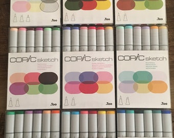 SALE ~ NEW Original COPIC Sketch Markers ~ Pack of 6 Markers ~Various Color Series~ Dual Tipped ~ New ~ Original Packaging **Free Shipping**