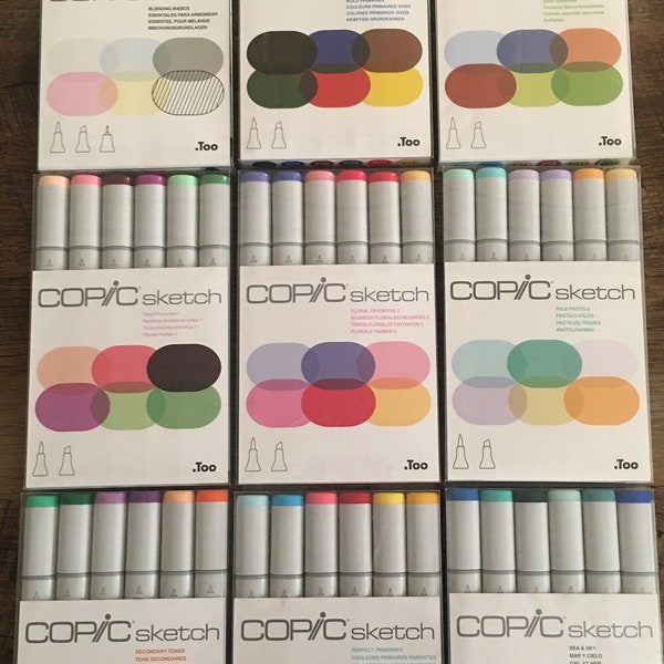 SALE ~ NEW Original COPIC Sketch Markers ~ Pack of 6 Markers ~Various Color Series~ Dual Tipped ~ New ~ Original Packaging **Free Shipping**