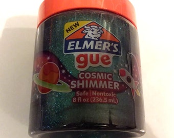 Elmer's GUE Pre Made Slime, Cosmic Shimmer Glitter Slime Teal