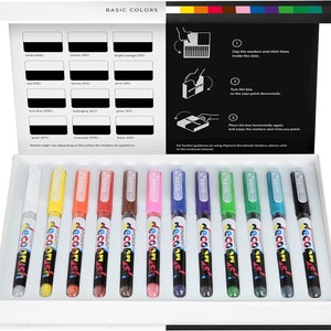 Karin Marker Basic DECOBRUSH Marker 12 Pk