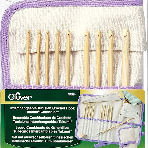 Sale** Authentic Clover 3684 Interchangeable Tunisian Crochet Hook ~ Takumi Combo Set ~ NEW in Original Packaging ~ **Free Shipping**