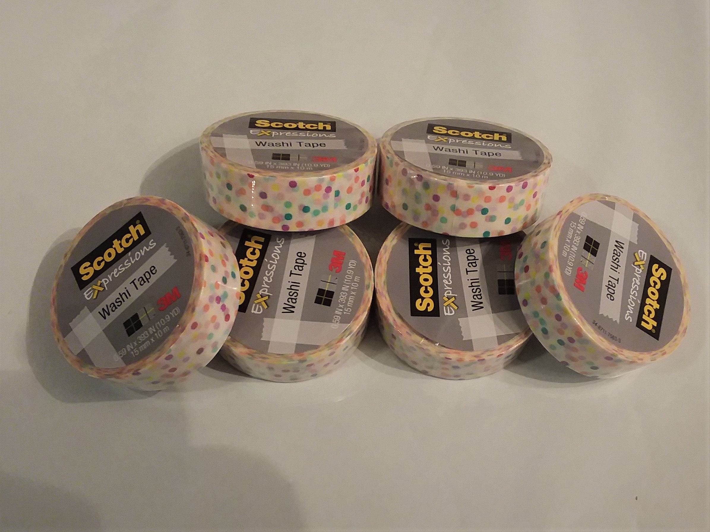 3M Scotch Expressions Washi Tape, Black, 0.59 x 393