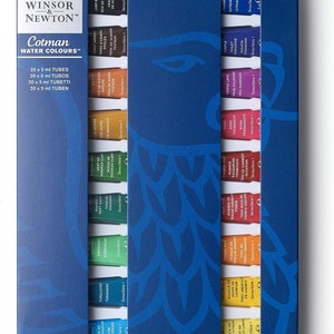 Winsor & Newton COTMAN Water Colours 20 x 5 ml Tubes ~ Discover Watercolors made with Quality, fine art pigments for colour performance.