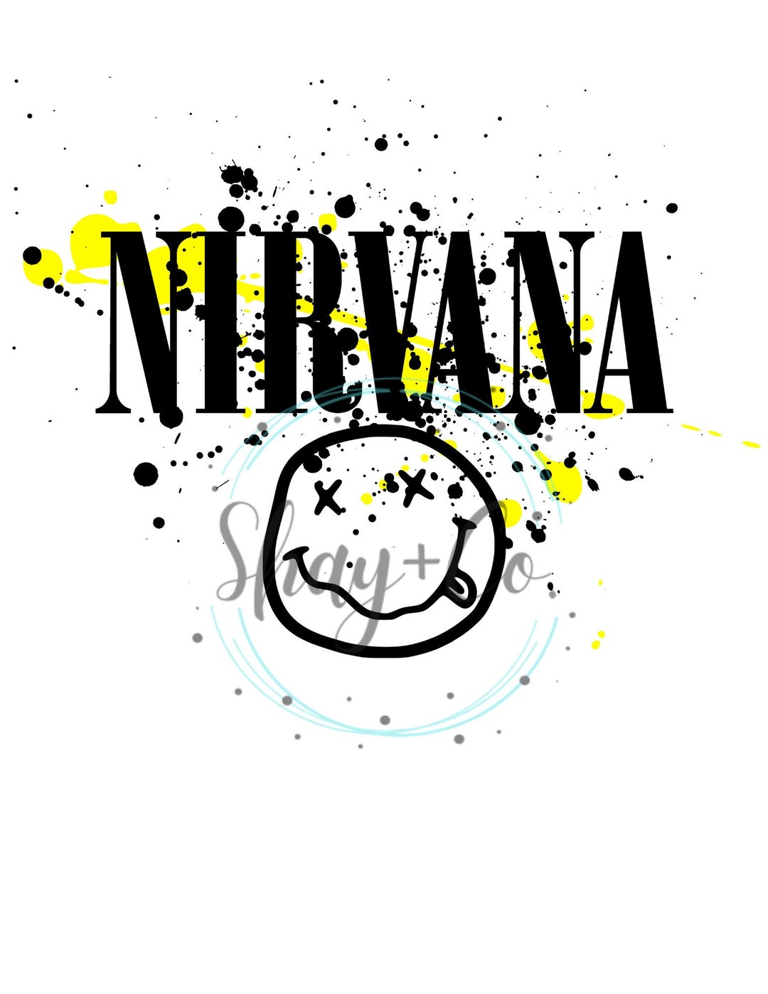 Nirvana Paint Splatter PNG Etsy