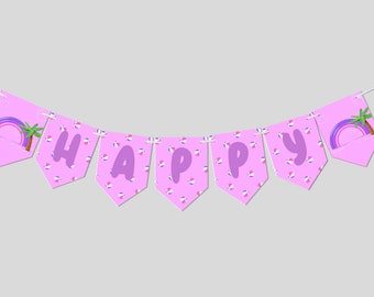 Splash Party Birthday Banner: Summer Celebration Garland (Instant Download)