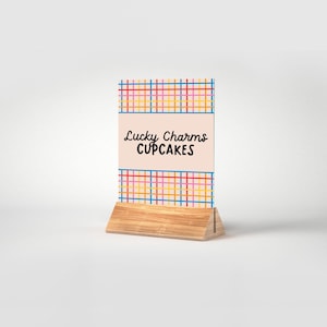 Lucky Charm Birthday Party Table Signs, Table Decorations, Lucky Charms, Lucky Number 7, Lucky One, Printable, Editable, INSTANT DOWNLOAD